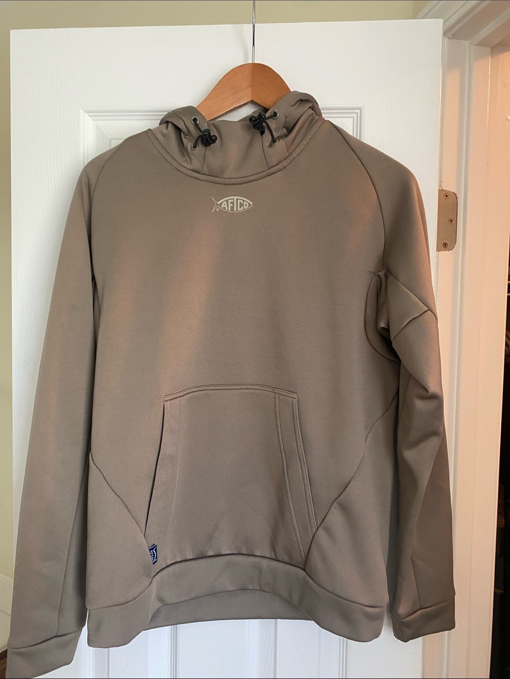 AFTCO Taupe Pullover Hoodie Sweatshirt
